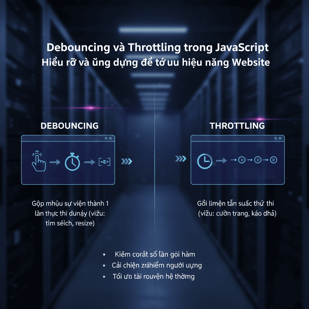 Debouncing và Throttling trong JavaScript: Hiểu rõ và ứng dụng để tối ưu hiệu năng Website